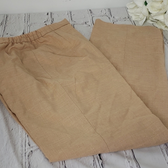 Vtg Linen Lined Trousers Tan 30x31 14 EUC - Picture 13 of 13